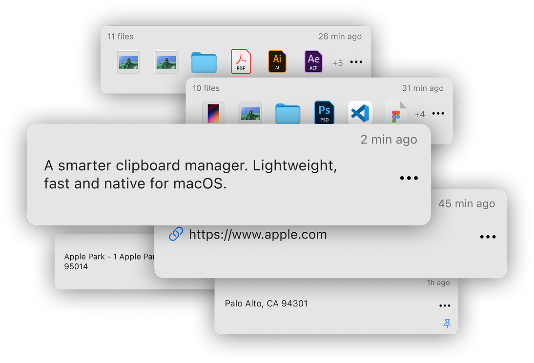 Clipboard items preview
